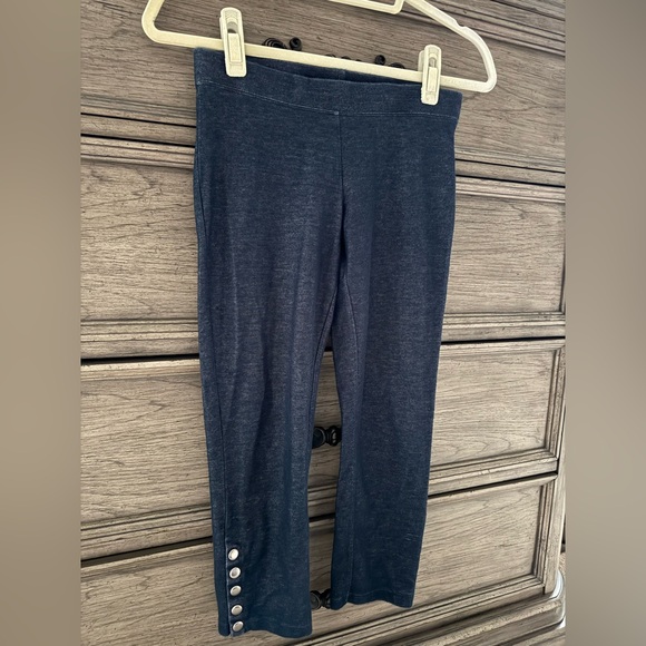 Express Blue Leggings Denim Cropped Jeggings Capris Pedal Pushers - Picture 6 of 11